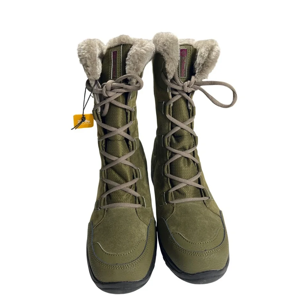 Columbia Minx Shorty III Winter Boot Size 11 Nori Green Waterproof Insulated NWT